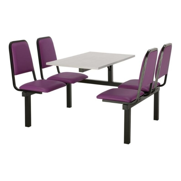 CU92 - 4-Seater Chester Canteen Unit - 1 Way Access, Purple, Grey