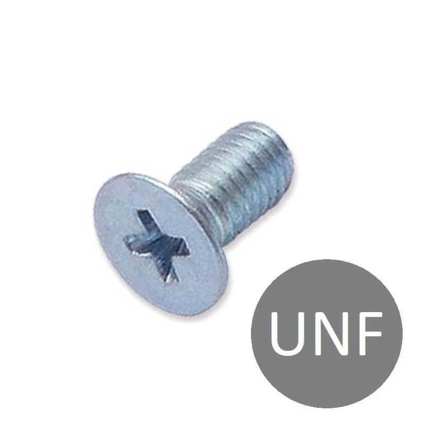 10-32 UNF x 3/4 Philips CSK Machine Screw BZP