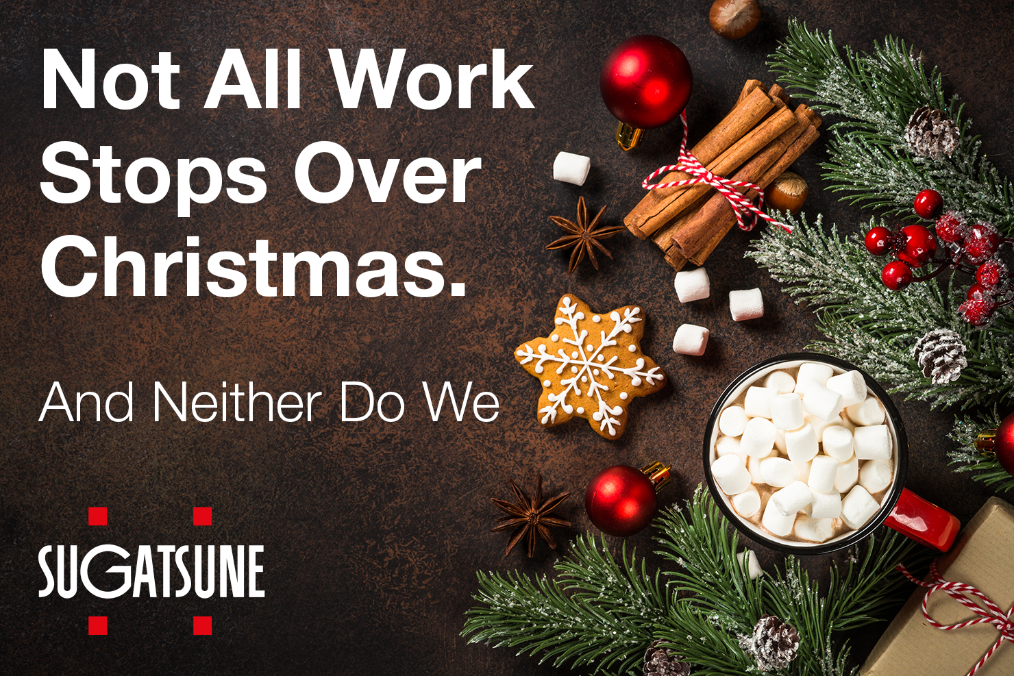 Not All Work Stops Over Christmas. And Neither Do We