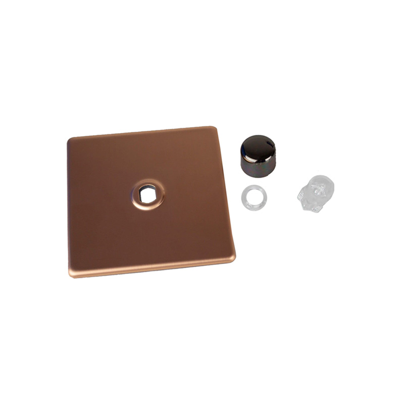 Varilight Urban 1G Single Plate Matrix Faceplate Kit Brushed Copper for Rotary Dimmer Varilight Screw Less Plate