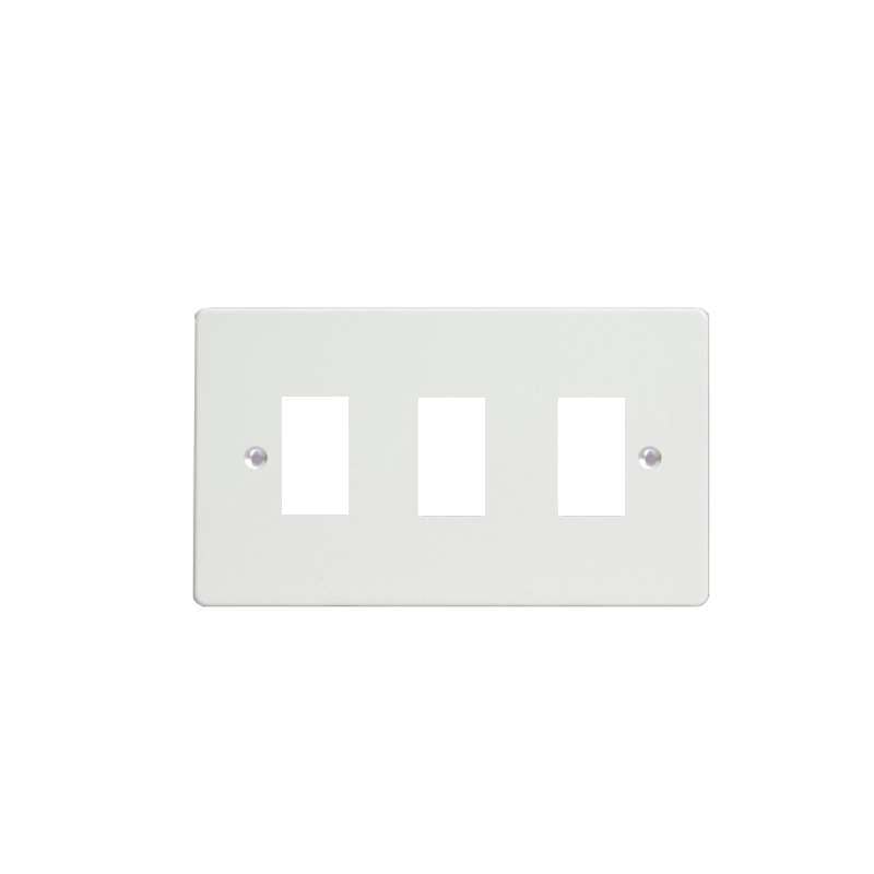 Varilight Power Grid Plates (1-12 Gang) White 3 Gang