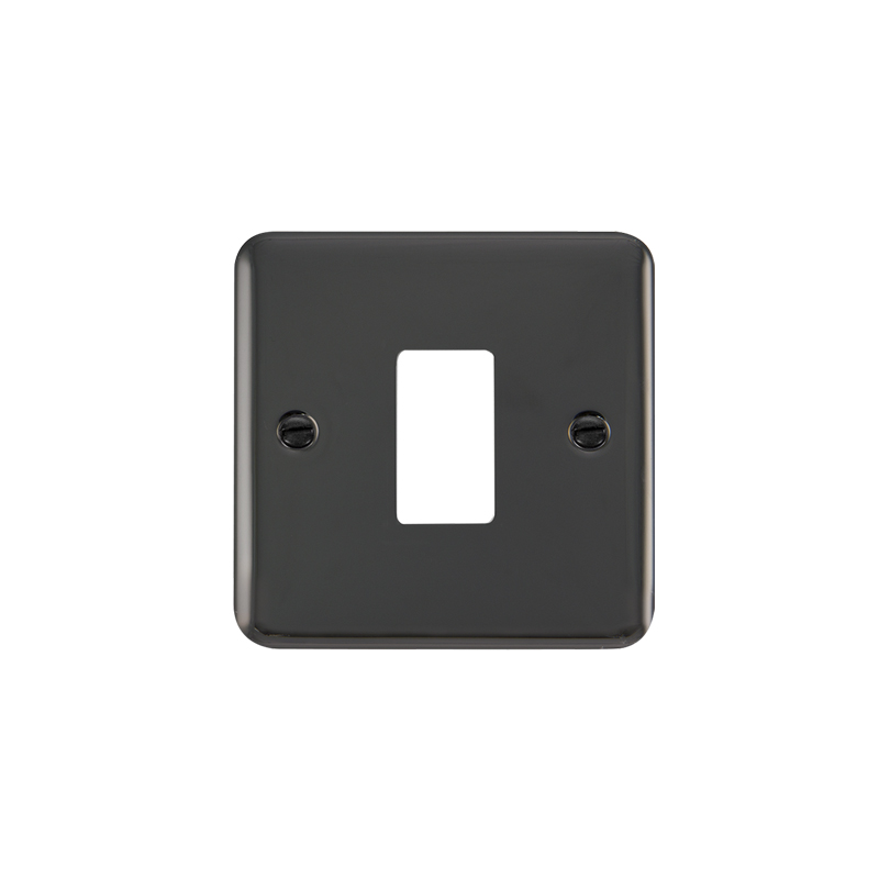 Click GridPro Deco Plus 1 Gang Frontplate Black Nickel