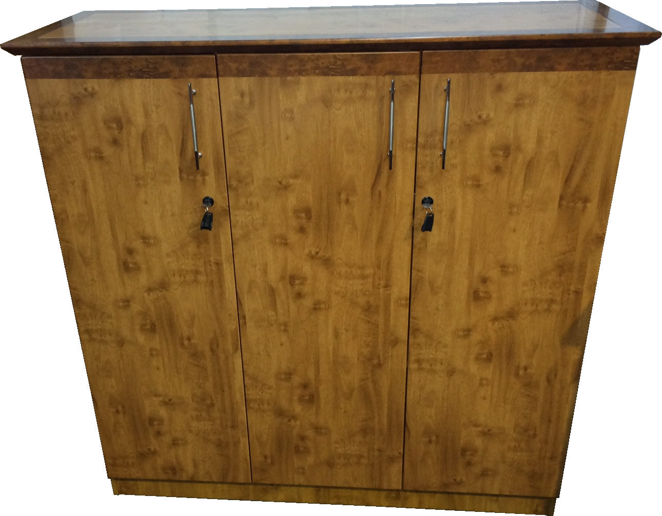 Providers Of Three Door Tall Two Tone Yew Office Cupboard - 1860T