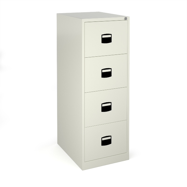 Steel Contract Filing Cabinet with 4 Drawers - White