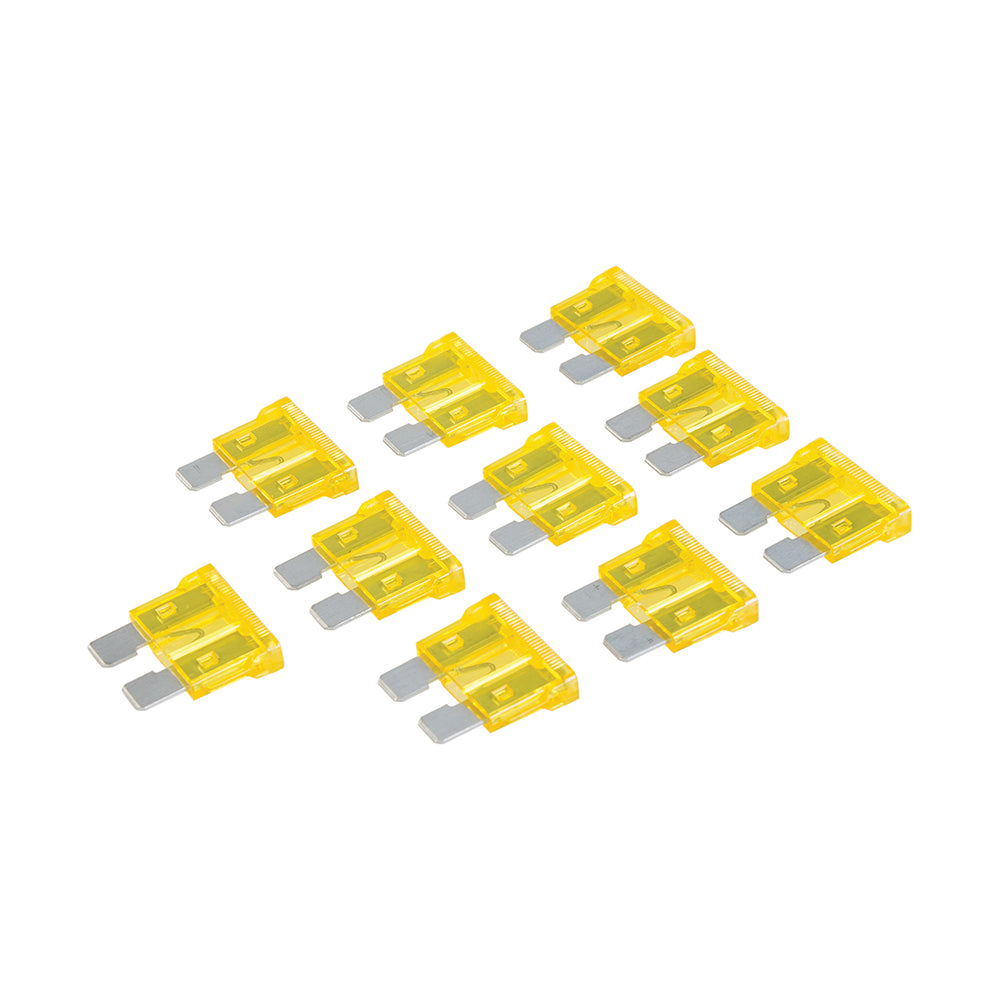 Silverline 966355 ATO Regular Automotive Blade Fuses 10pk 20A Yellow