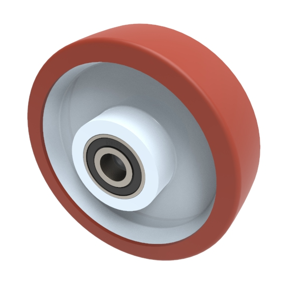 Polyurethane Nylon 160mm Ball Bearing Wheel 600kg Load