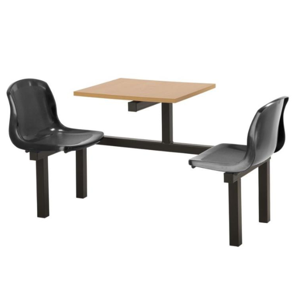 CU90 - 2-Seater Harvey Canteen Unit - Black, Beech