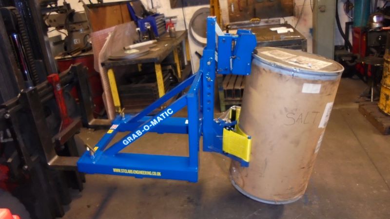 Drum handling forklift attachments for the food and drink sector