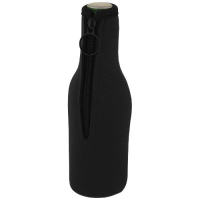 FRIS RECYCLED NEOPRENE BOTTLE SLEEVE HOLDER in Solid Black.