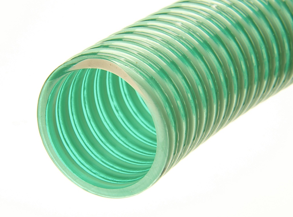 Green Light Duty PVC Suction Delivery Hose - 38mm ID x 45mm OD

