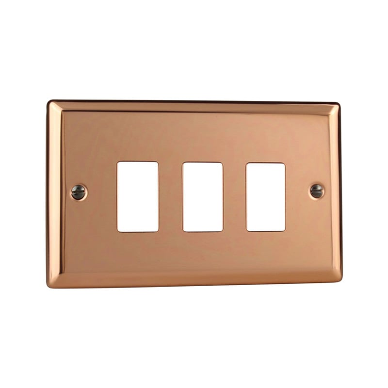 Varilight Urban 3G Plate Polished Copper with York Twin Plate (Standard Plate)