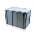 80 Litre Heavy Duty Euro Container With Hinged Lid (600x400x435mm)