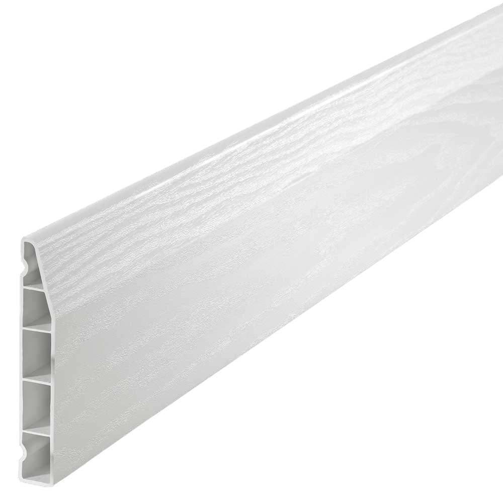 100mm White UPVC Chamfered Skirting Board 5m