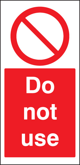 Cover-Up Sign Do not use