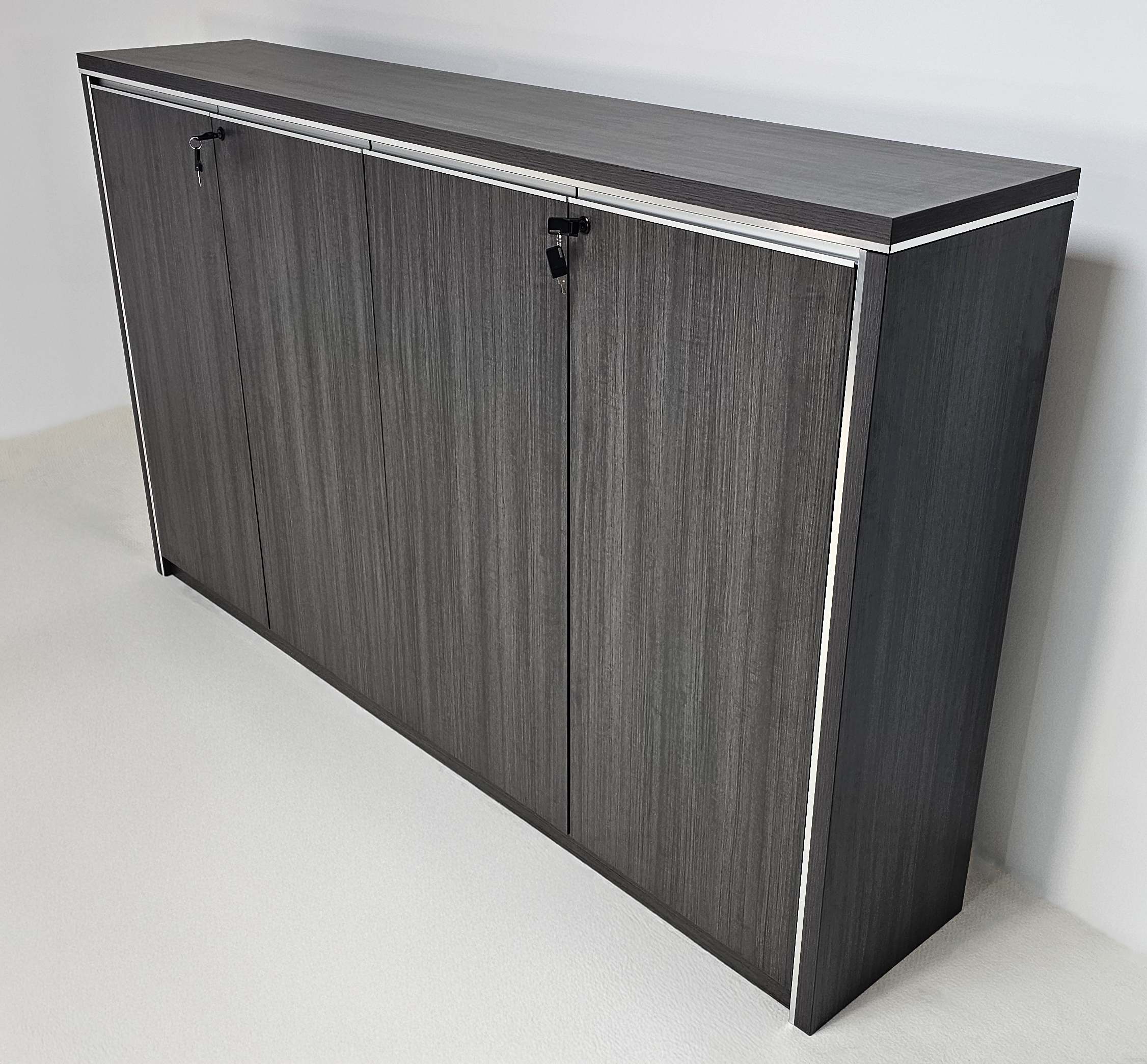 Large Modern Grey Oak Executive Lockable Cupboard - 2000mm - DG25-S0620 Near Me