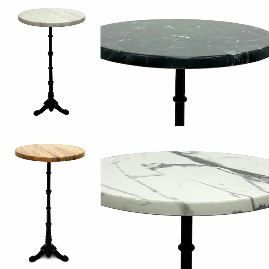 Stavelot Cast Iron High Tables With A Choice Of Table Tops