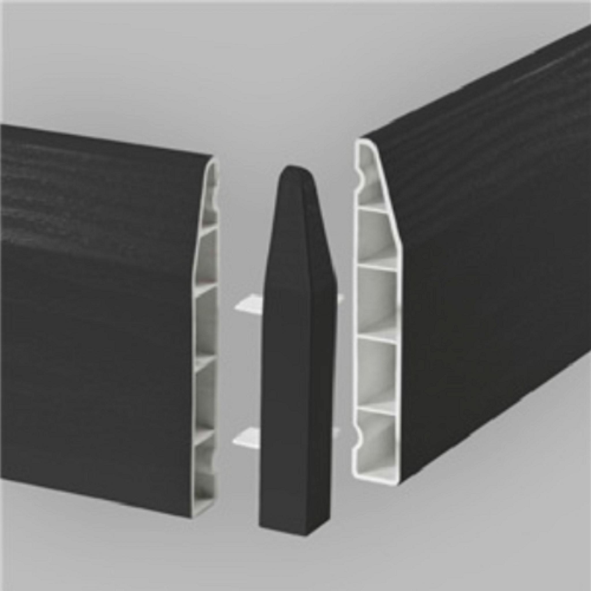 150mm Anthracite UPVC Skirting External Corner - Chamfered (2 Pack)