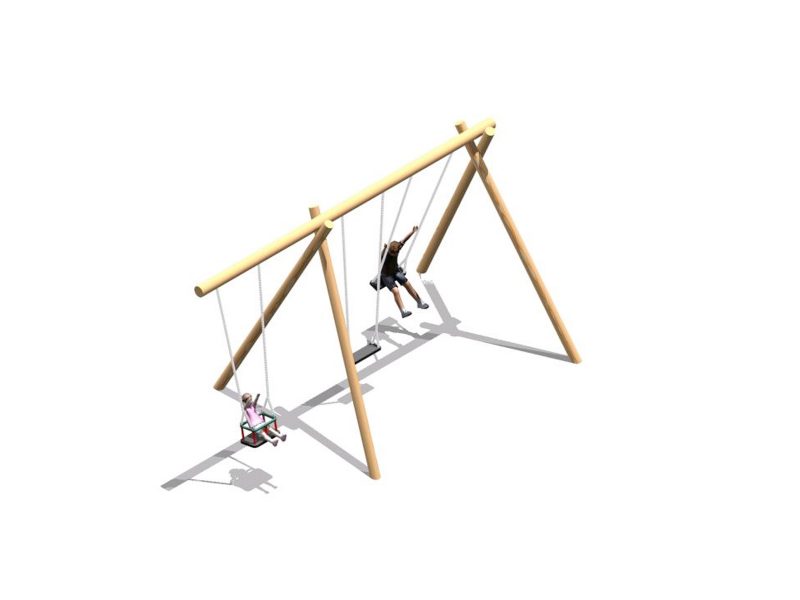 Designer Of 3&#45;Bay Swing &#8211; 2 Flats & 1 Cradle