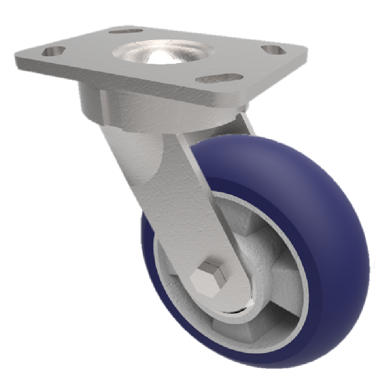 Softer Ergonomic Polyurethane Plate Swivel Castor 160mm 550kg Load