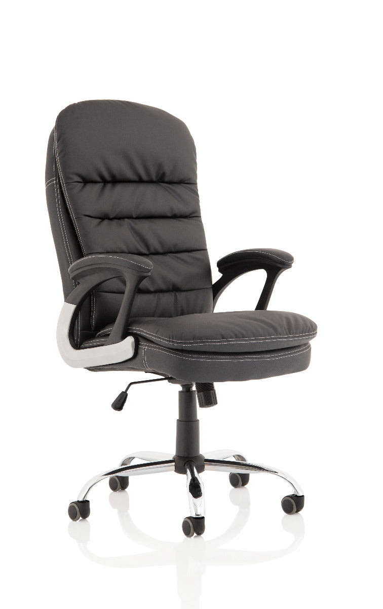 Ontario Black Faux Leather Office Chair UK