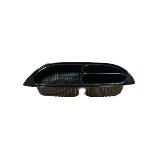 Suppliers Of Microwave Container 3 Compartment Black - MWB93 cased 400 For Catering Industry