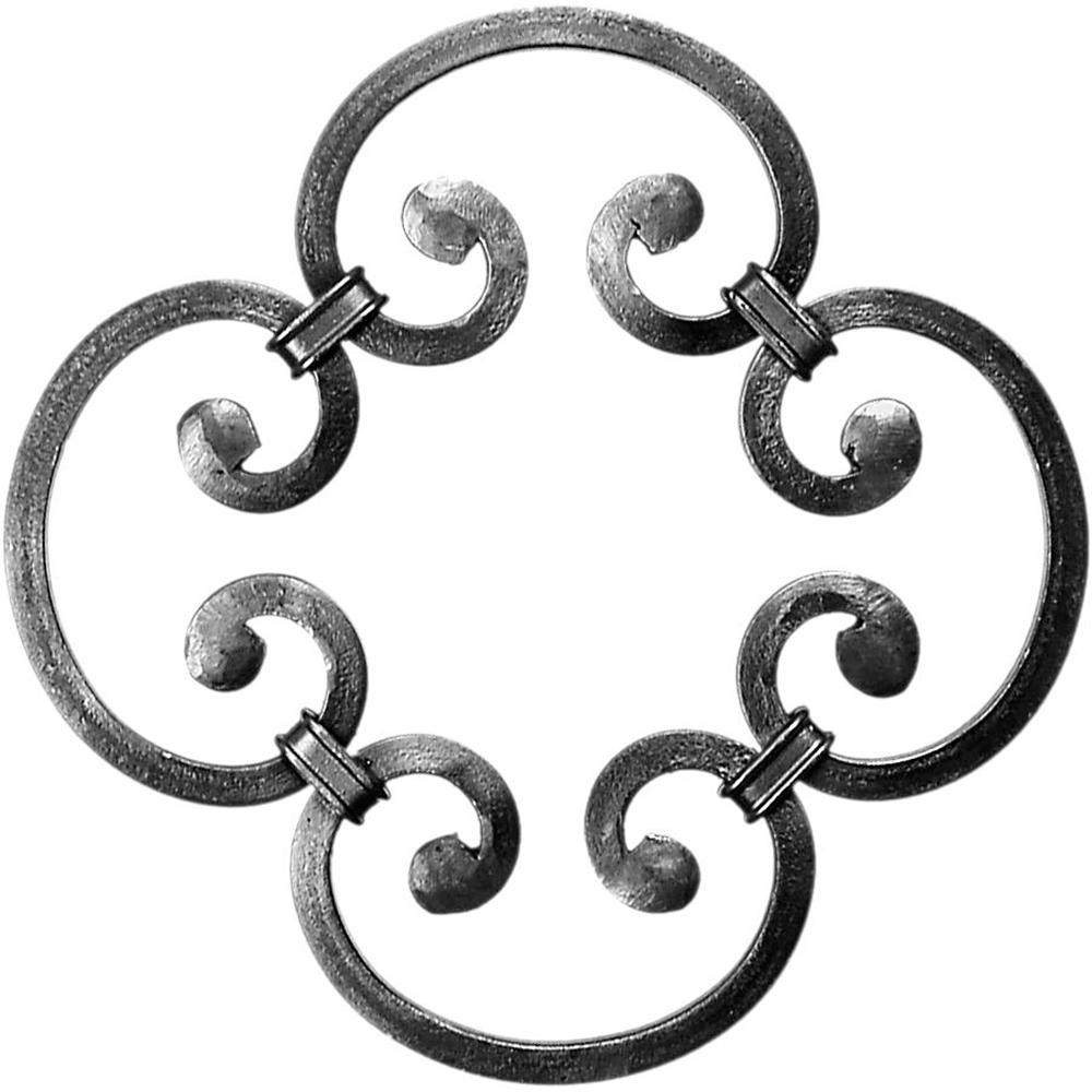 Rosette - Height 290 x Width 290mmSmooth - 12mm Square Bar