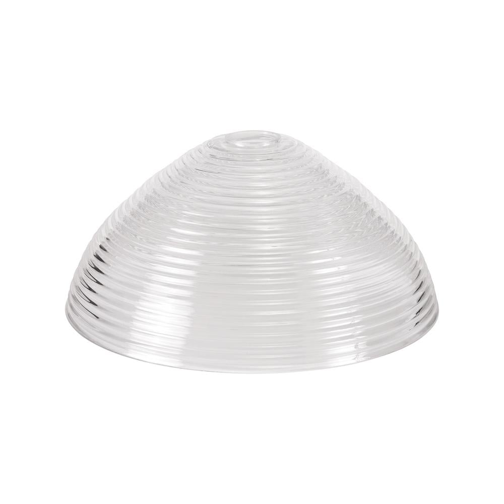 Luxuria Serena Round 33.5cm Prismatic Effect Clear Glass (G) Lampshade