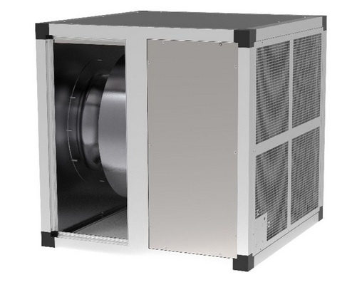 MUB/T 630D4-K2-L ECO 18,940m³/h, 400v Centrifugal box fan, 120°C.  continuous, insulated