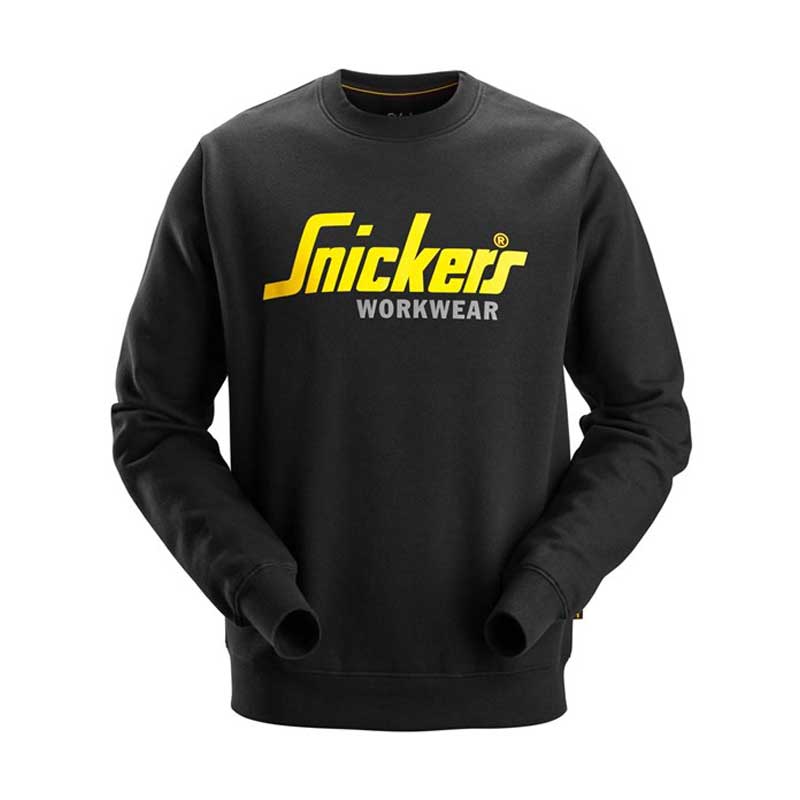 Snickers 2898 Classic Logo Sweatshirt Black Size: XXXL