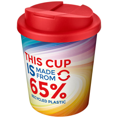 BRITE-AMERICANO ESPRESSO ECO 250 ML SPILL-PROOF THERMAL INSULATED TUMBLER in Red.