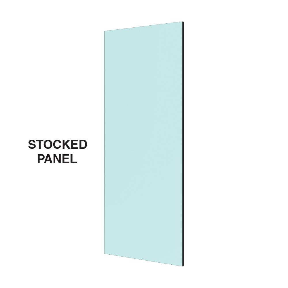 10mm Clear Float Toughened Glass Panel400 x 1024mm with dubbed corners