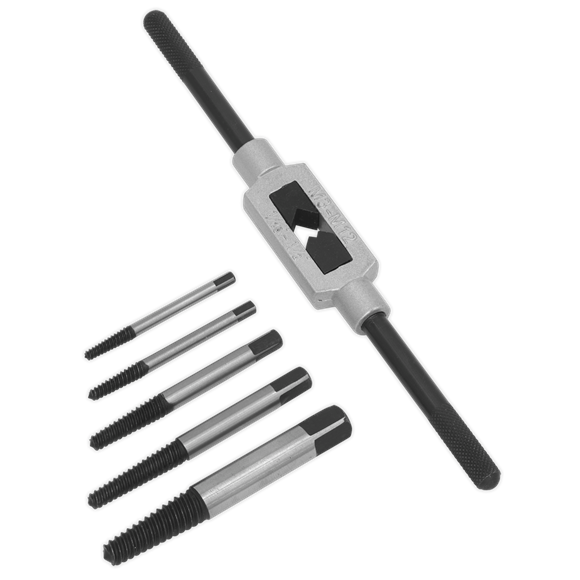 Sealey AK721 Screw Extractor Set with Wrench 6pc Helix Type