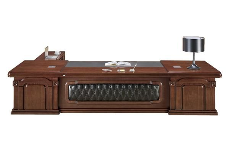 Premium Traditional Large Executive Office Desk - With Pedestal and Side Return - 2800mm / 3000mm / 3200mm / 3600mm / 3800mm - U9B281 Near Me