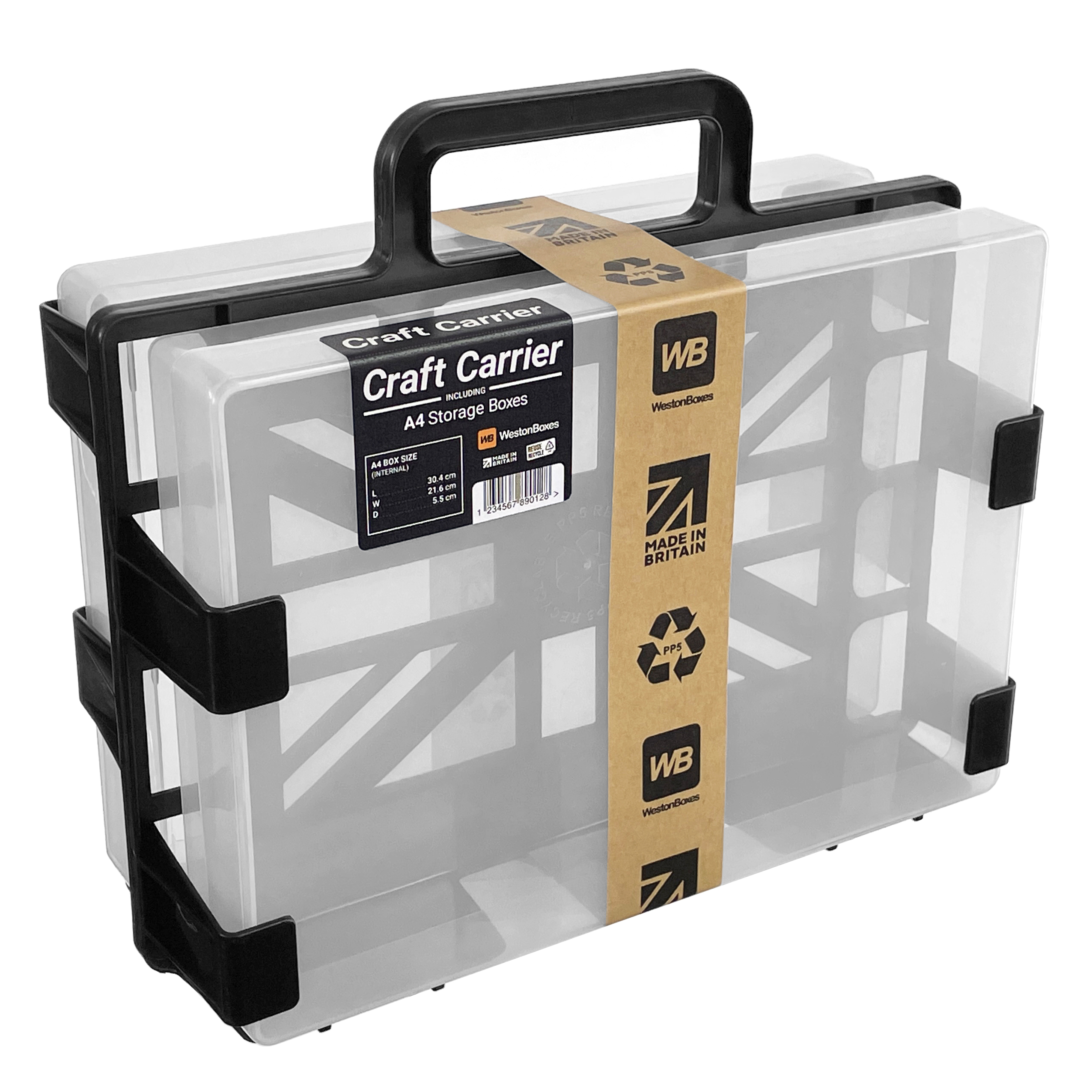 Craft Carrier with 2 A4 Storage Boxes