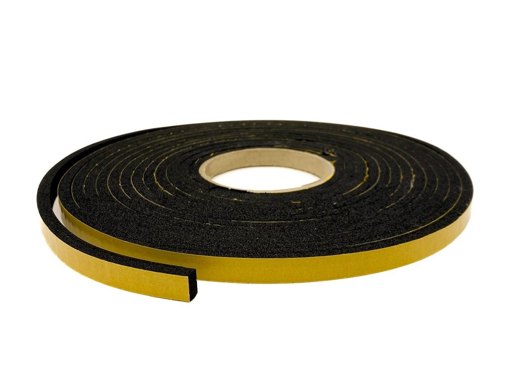 Sponge Weatherstrip Tape For Draught Proofing - 12mm x 6mm x 6m
