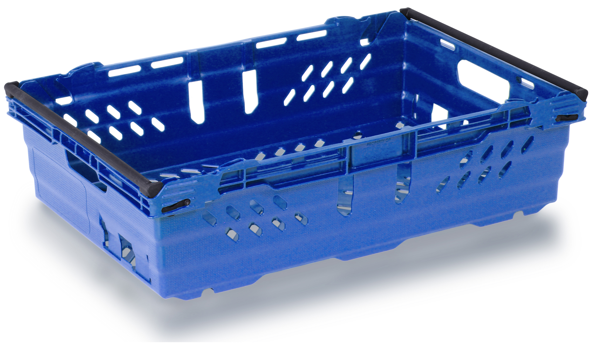 UK Suppliers Of 600x400x106 Bale Arm Crate - Blue For Supermarkets