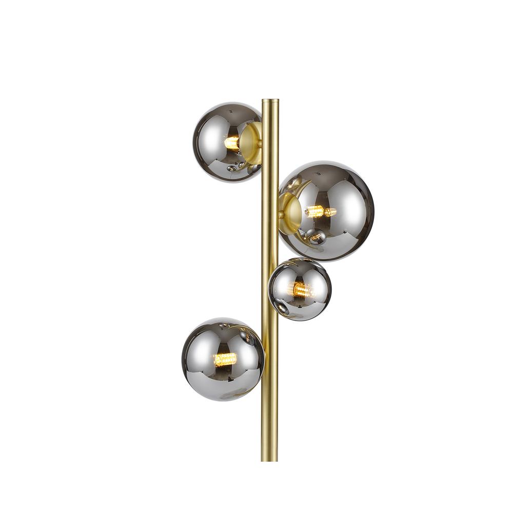 Luxuria Thorne Table Lamp 4xG9 Satin Gold Chrome Plated Glass