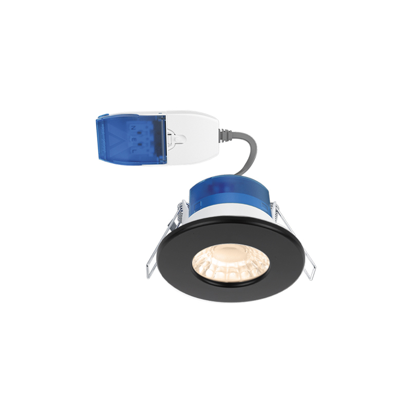 Aurora R6 High CRI Fire Rated LED Downlight Matt Black 4000K