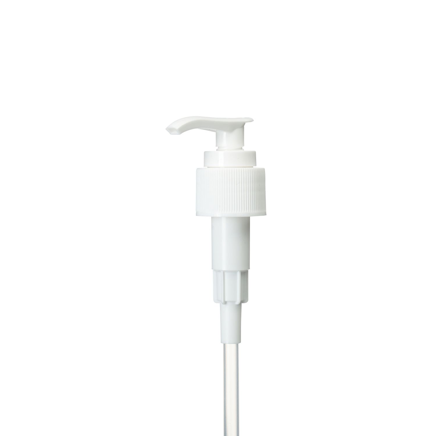 Stockists Of 24/410 White Ribbed Lotion Pump - 157mm Dip Tube