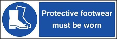 Protective footwear must be worn