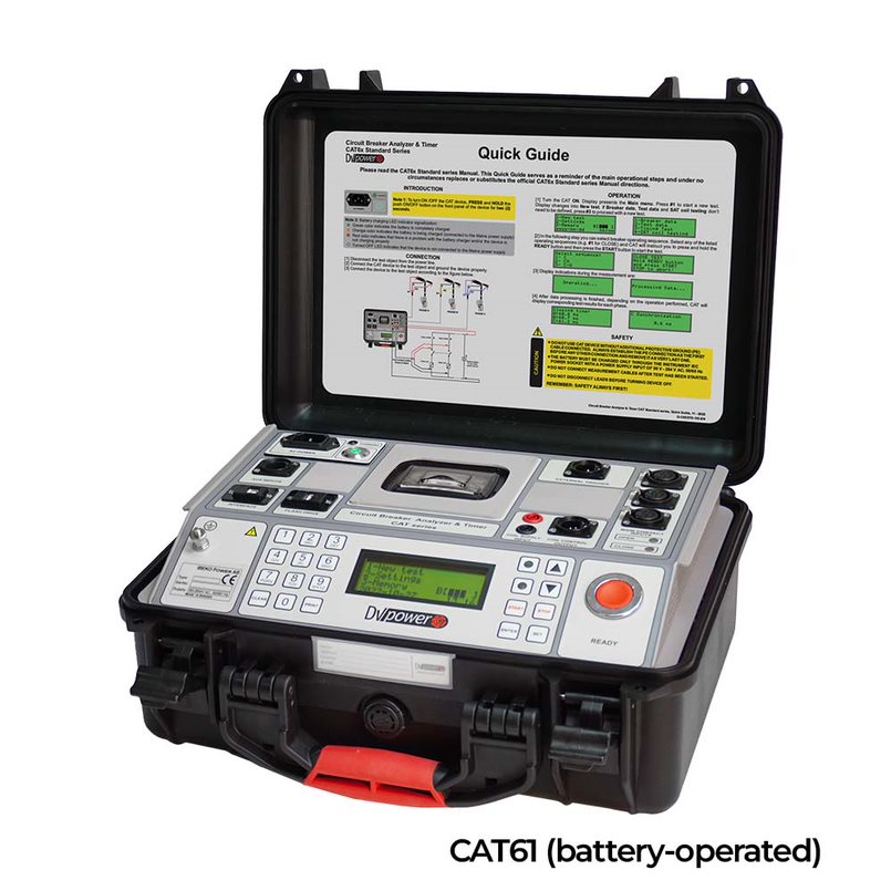 Manufacturers of CAT61 CIRCUIT BREAKER ANALYSER AND TIMER DV POWER