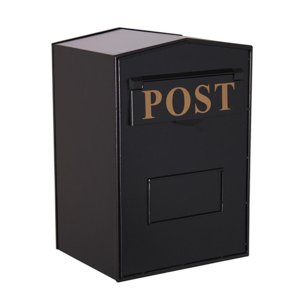 Industrial Mail Box - BlackRear Opening h.420 x w.280 x d.230mm
