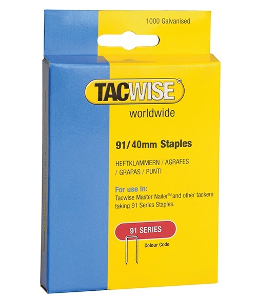 Tacwise 91 Narrow Div. Staples 40mm (1000)
