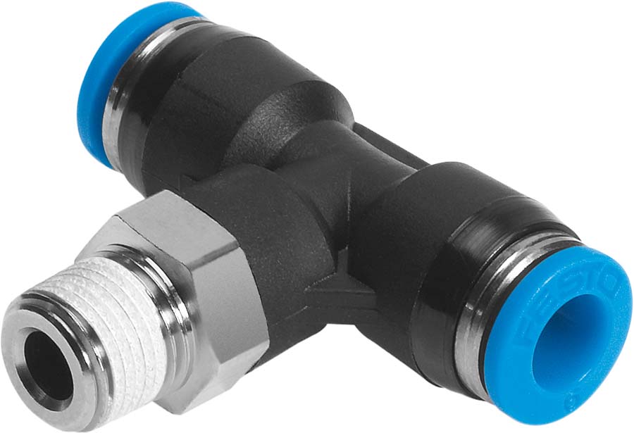 FESTO QST 360&#176; Swivel Tee BSPT Male with External Hex Sold in Qtys of 10