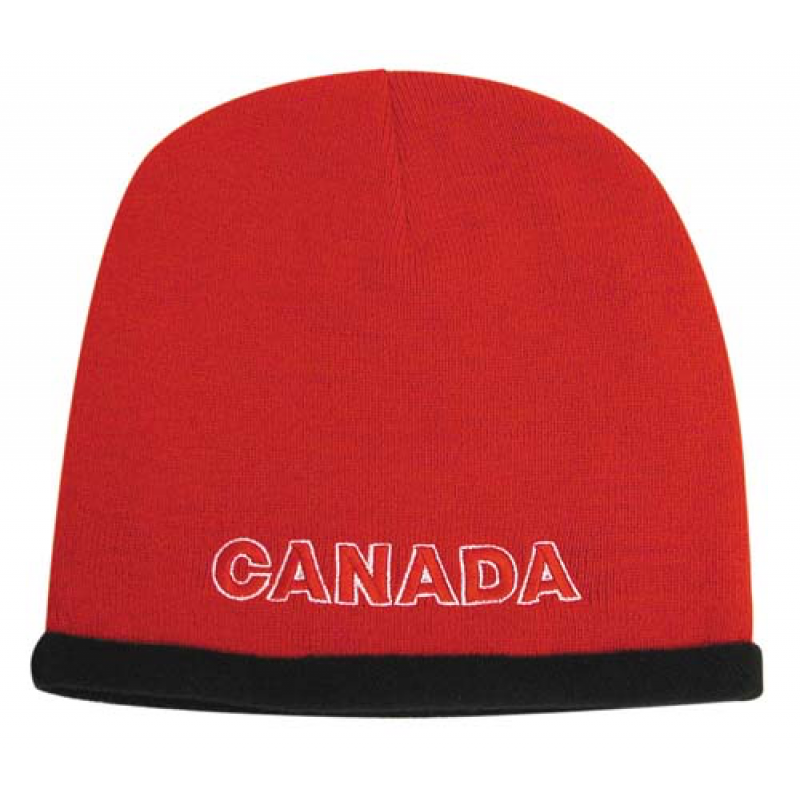 Roll down acrylic and polar fleece beanie