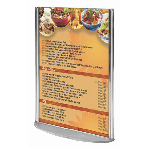 Table Top Double Sided Restaurant Menu Holder