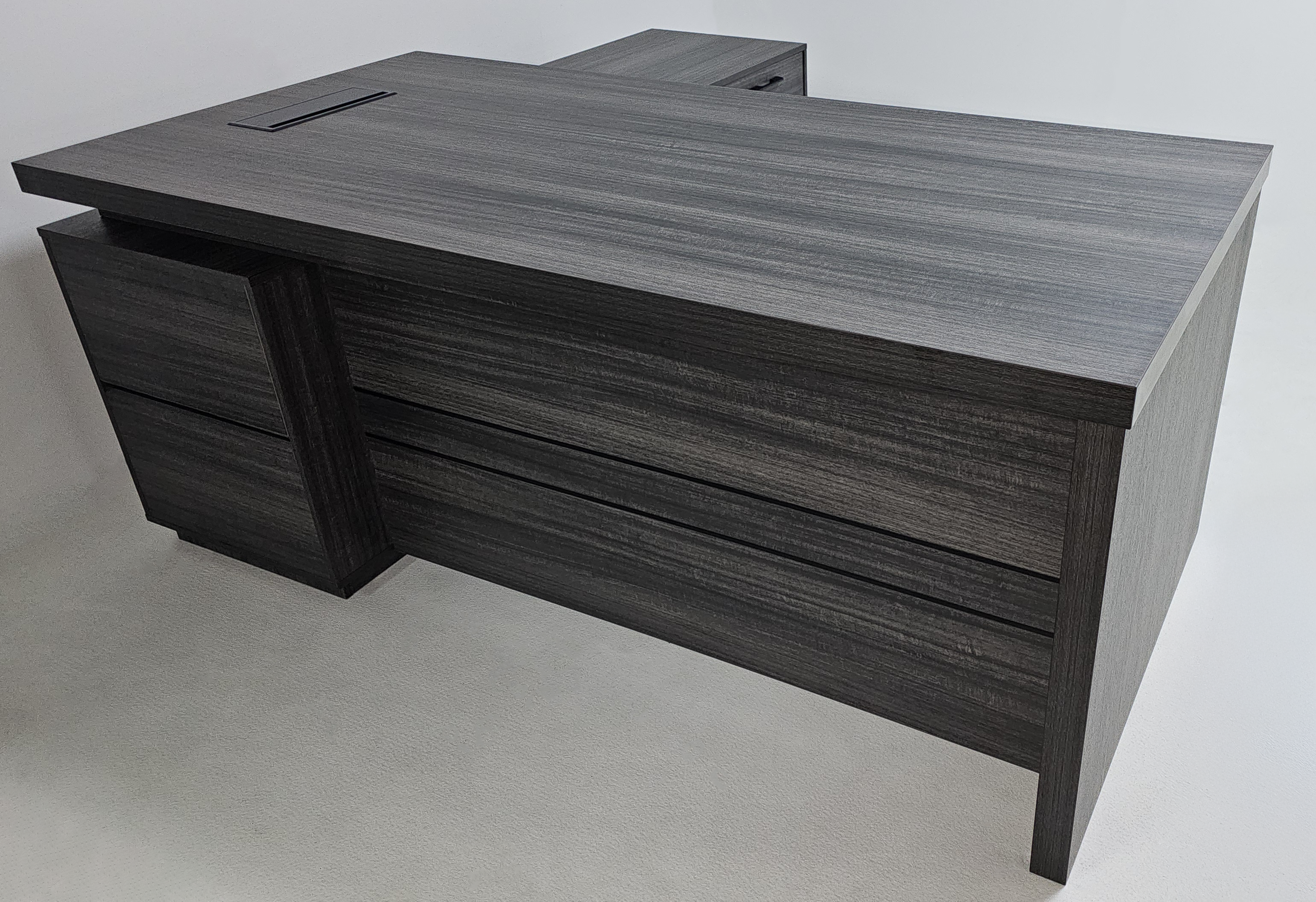 Modern Grey Oak Executive Corner Desk with Storage - 1600mm, 1800mm, 2000mm - CF-CRN-H Near Me