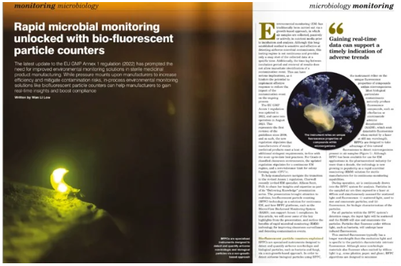 RMM unlocked with Biofluorescent Particle Counters Article