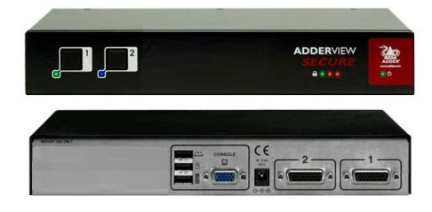 AVSV1002 AdderView Secure AVSV 2 Port KVM Switch ( Secure KVM Switch Tempest Qualified & EAL4&#43; Certified )