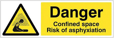 Danger Confined space Risk of asphyxiation